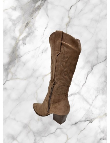 Bota cowboy antelina bordados