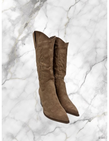 Bota cowboy antelina bordados