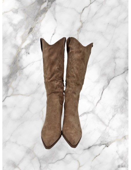 Bota cowboy antelina bordados