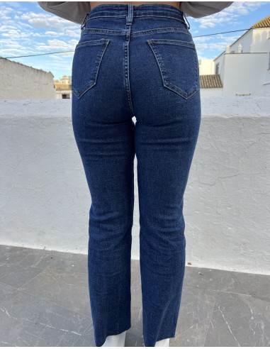 Jeans pierna ancha desflecado