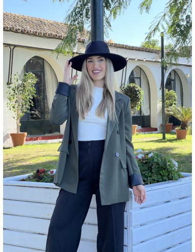 Blazer puño polipiel