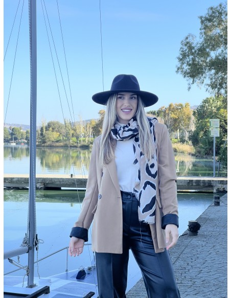 Blazer puño polipiel