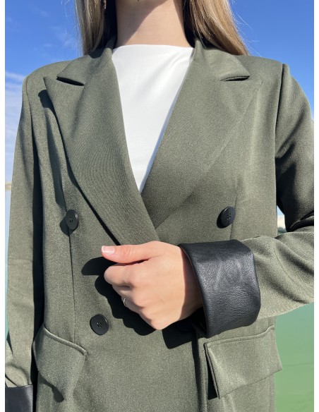 Blazer puño polipiel