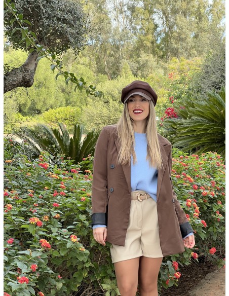 Blazer puño polipiel