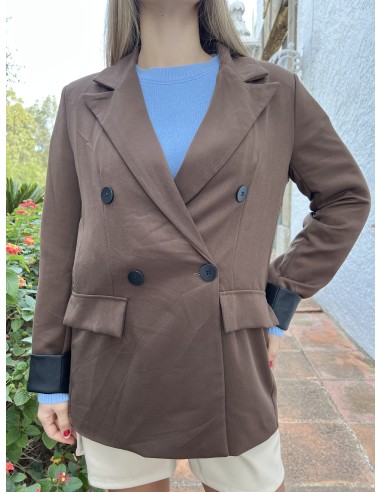 Blazer puño polipiel