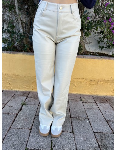 Pantalon recto polipiel
