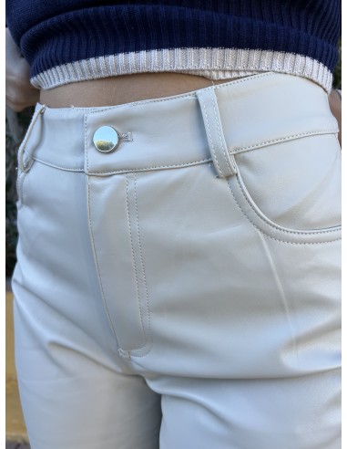 Pantalon recto polipiel