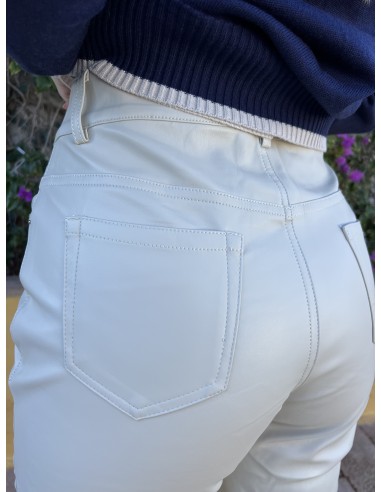 Pantalon recto polipiel