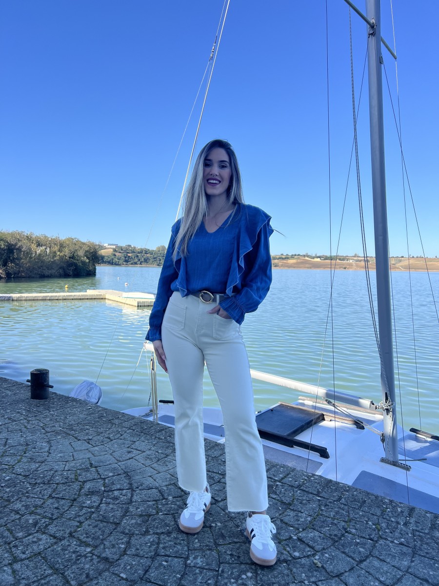 Jeans flared bolsillos 2