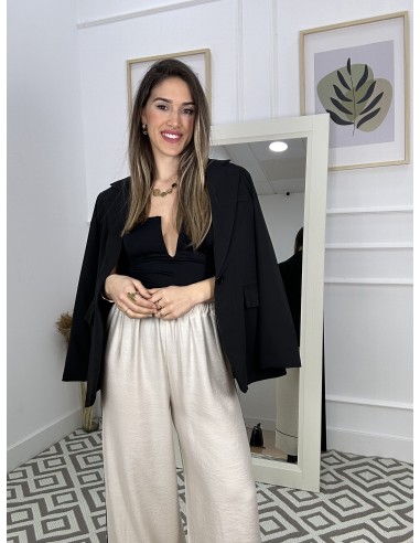 Blazer boton bolsillos solapa
