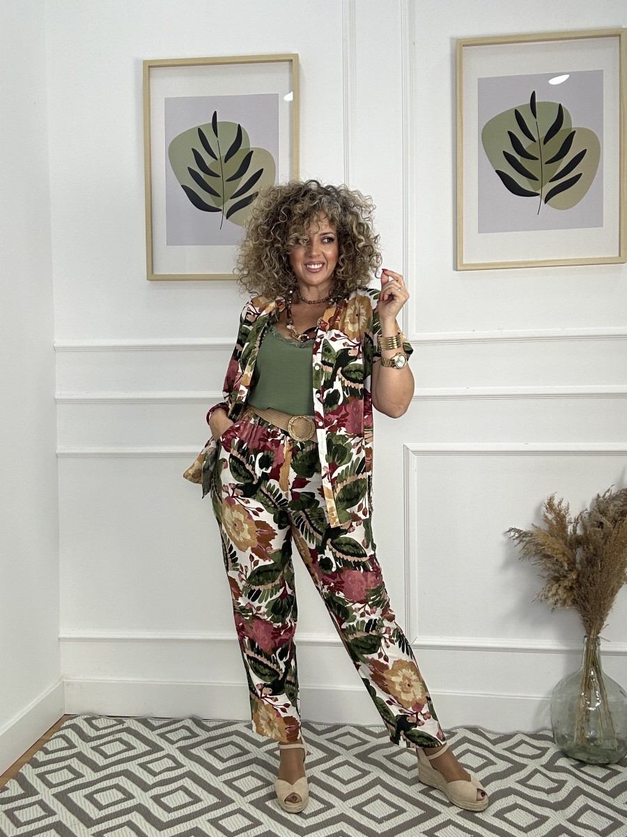 Pantalon fluido estampado