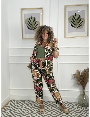 Pantalon fluido estampado