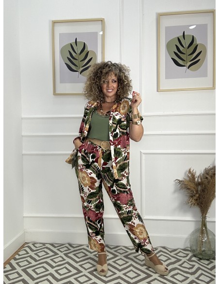 Pantalon fluido estampado