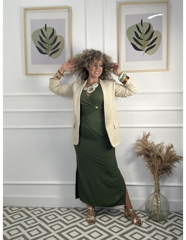 Blusa cruzada broche dorado