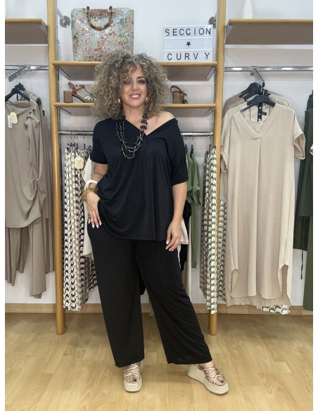 Pantalon lycra pierna ancha