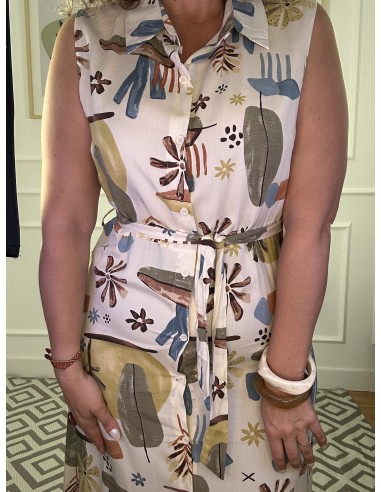 Vestido camisero cactus