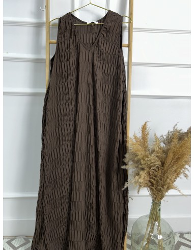 Vestido largo plisado vuelo