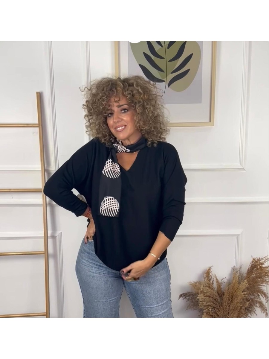 Blusa VIOLETA+pañuelo 2