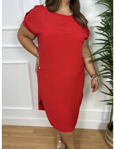 Vestido largo fluido botones