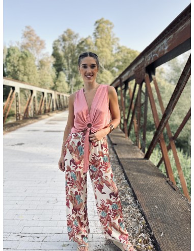 Pantalon culotte satinado